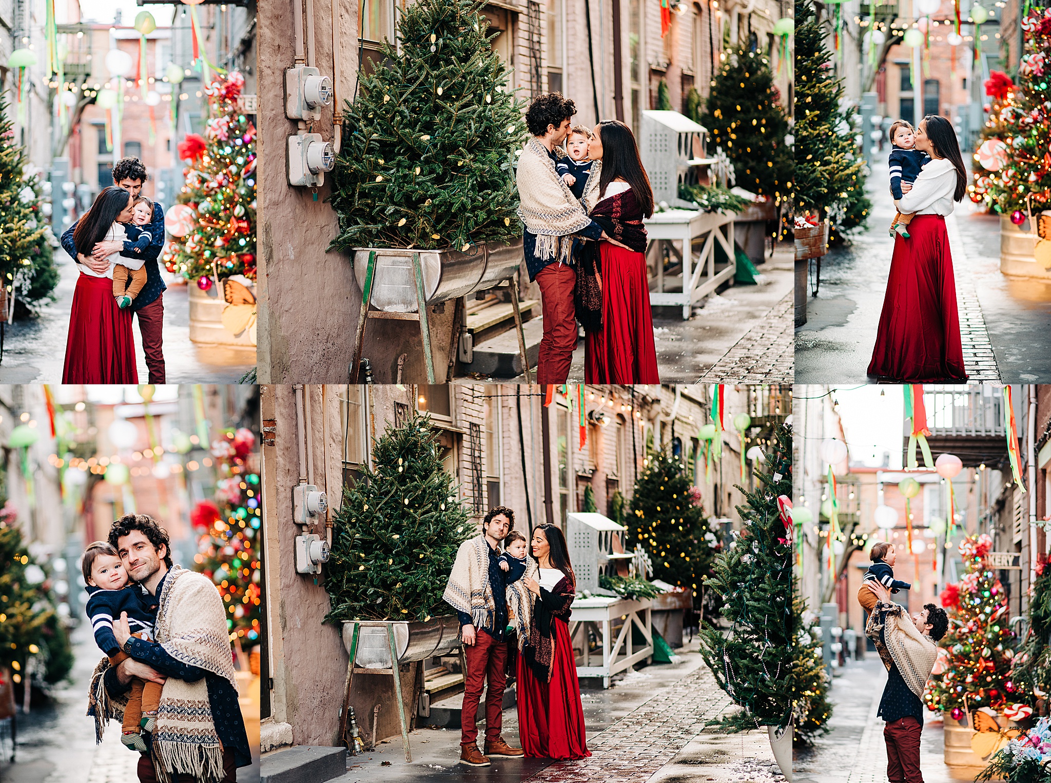 Downtown Howell Michigan Christmas Family Photos